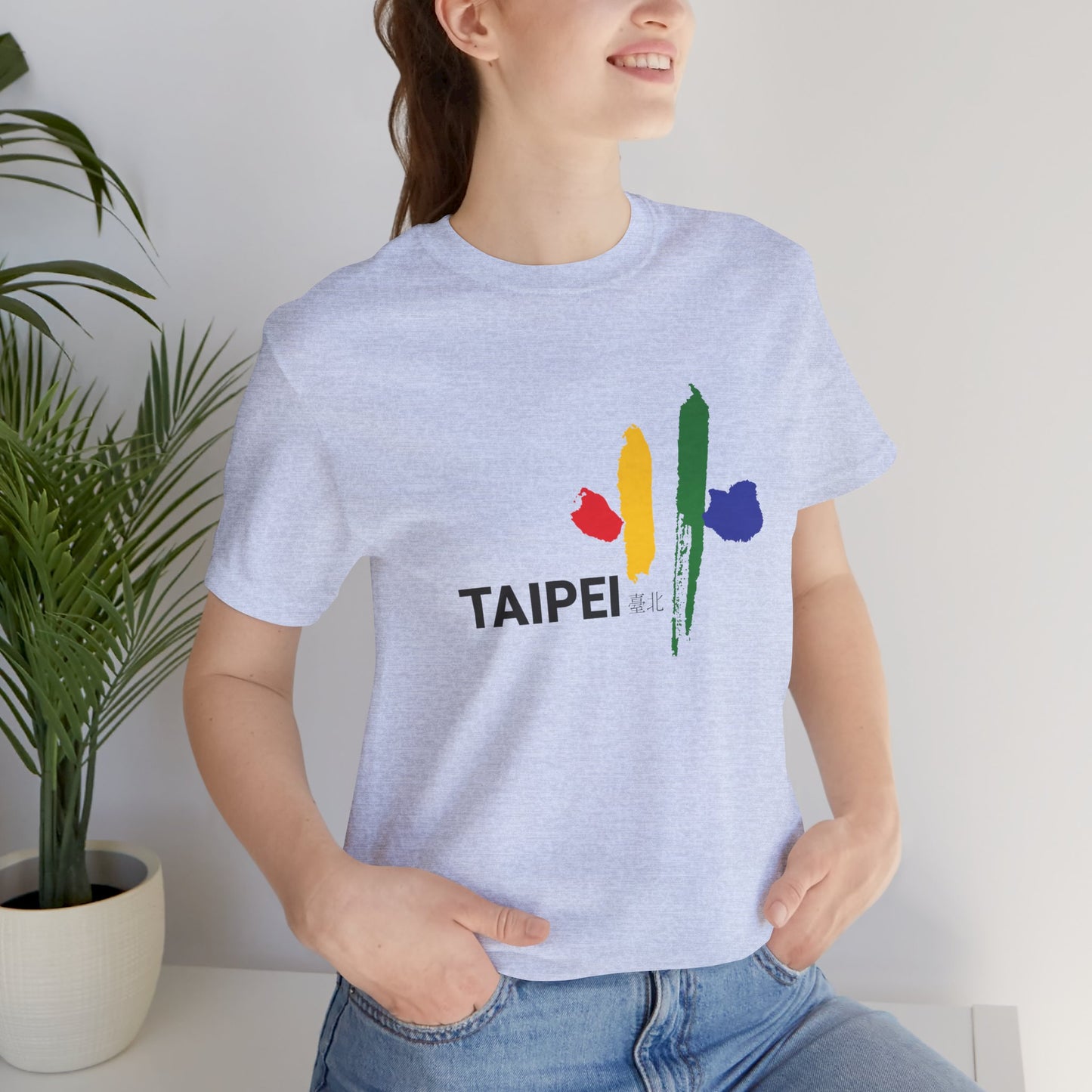 Taipei Artistic Unisex Tee - Colorful Graphic Short Sleeve Shirt - 12245