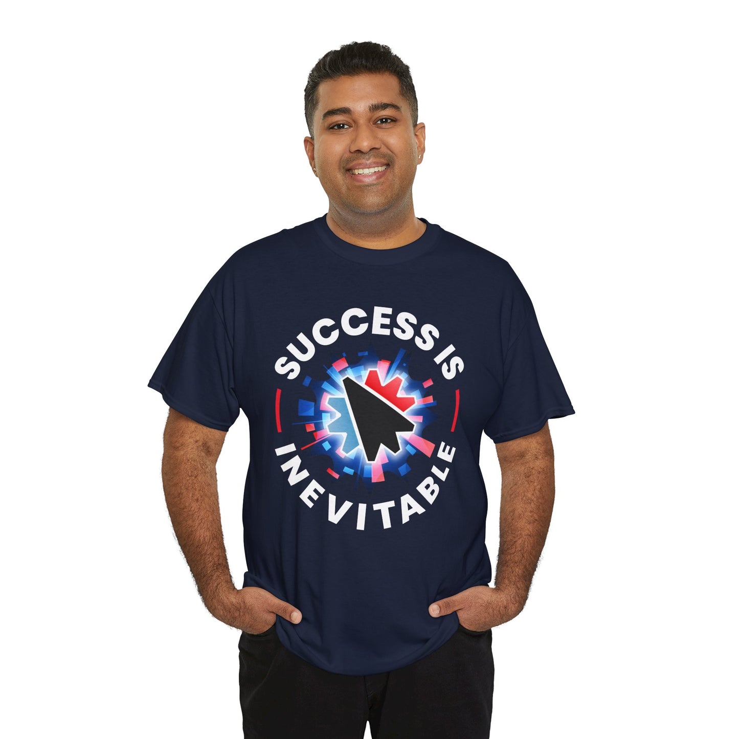 Success Is Inevitable T-Shirt – Motivational Graphic Tee with Cursor Design - 14884