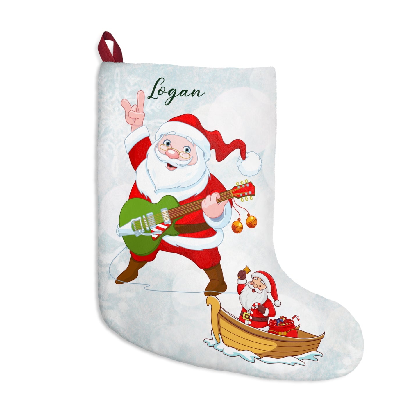 Logan, Santa's Party, Customizable - Christmas Stockings - 10436