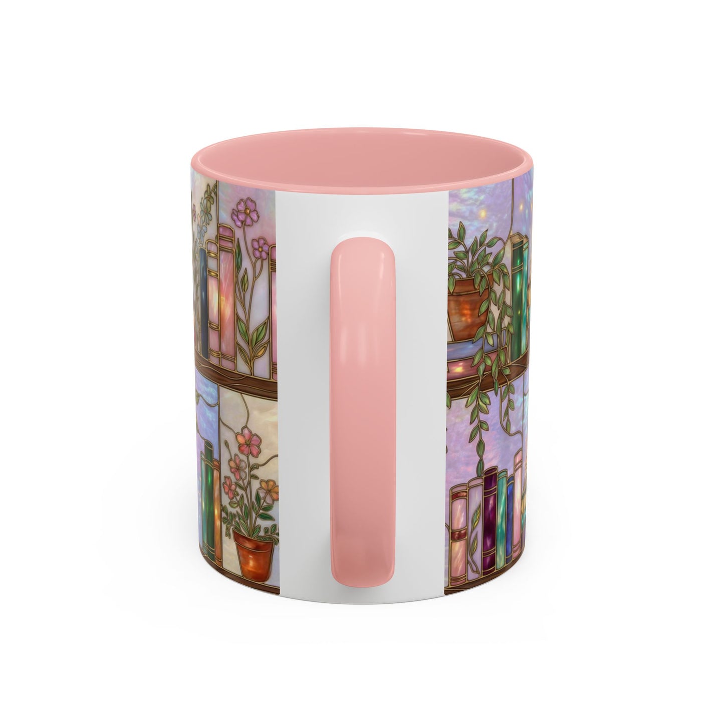 Magic Book Shelf Accent Coffee Mug — Stained Glass Design (11/15 oz) - 14529