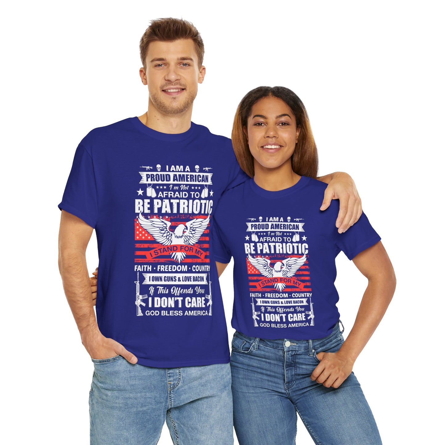 Unisex Patriotic Tee - Proud American T-Shirt, 4th of July Gift, Freedom Shirt, Memorial Day Apparel, Casual Wear - 13789