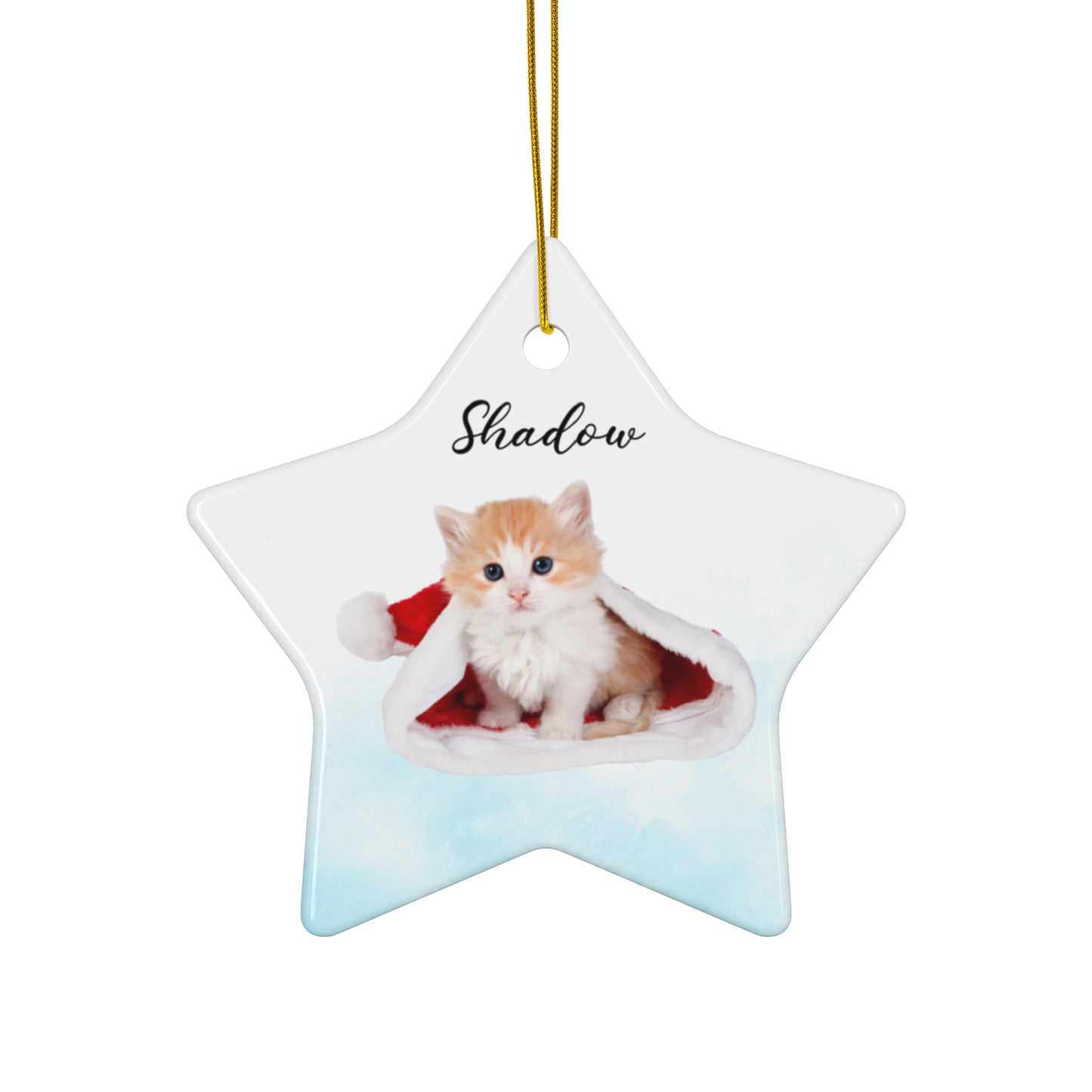 Christmas, Dogs & Cats, Customizable - Ceramic Ornament, 4 Shapes - 10039