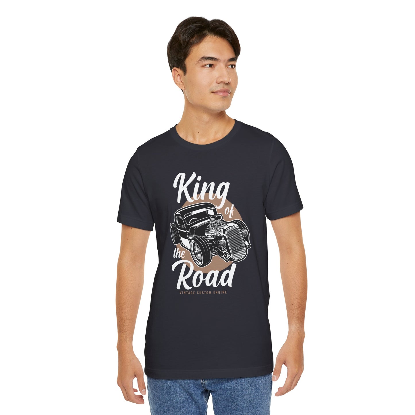 King of the Road, Vintage Custom Engine - Unisex Jersey Short Sleeve Tee