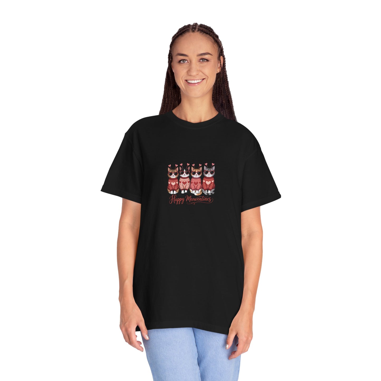 Happy Meowentine’s Cat T-Shirt – Valentine Gift for Cat Lovers - 14742