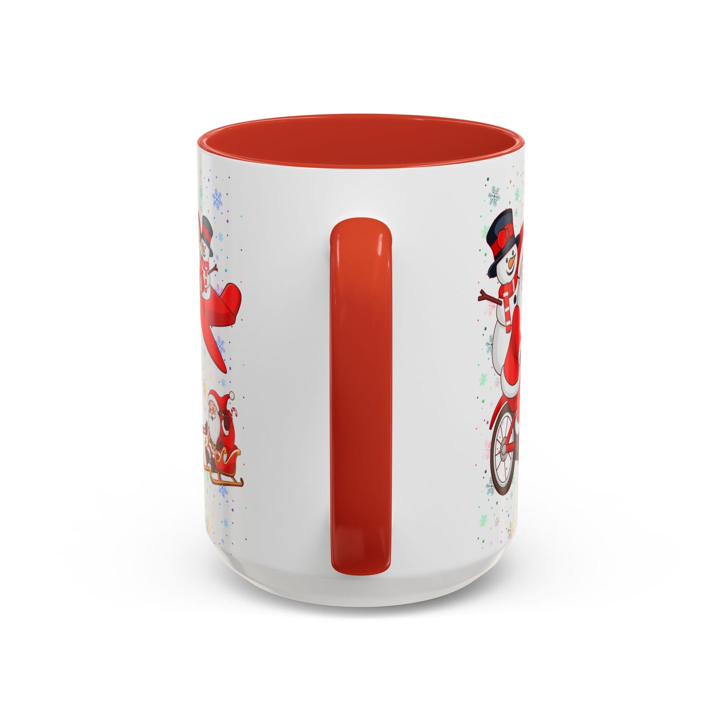 Christmas Party, Santa, Snowman & Reindeer - Accent Coffee Mug (11, 15oz) - 10429