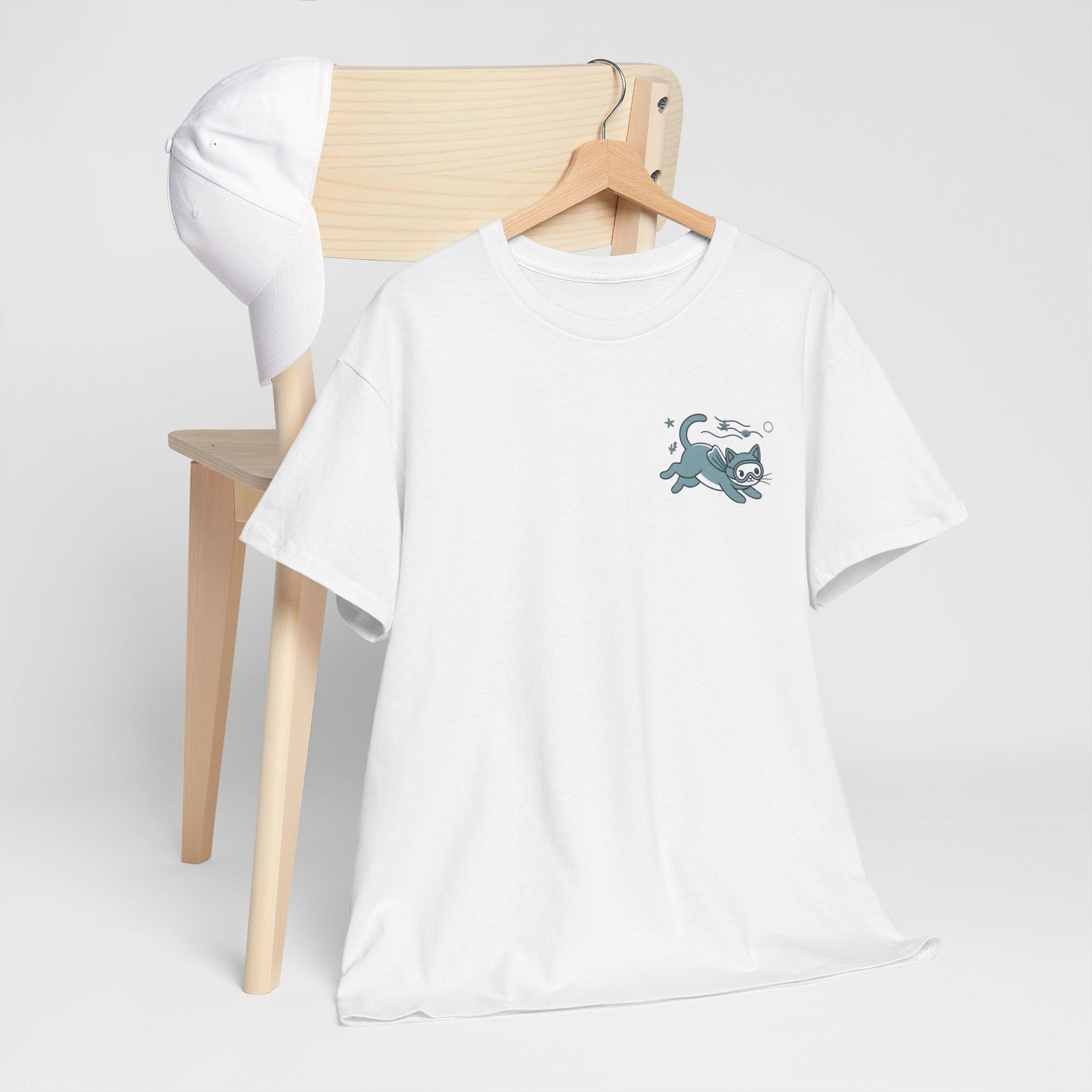 Sea Cats T-Shirt — Cute Underwater Cat Graphic Tee, Ocean Cat Lover Gift - 14869