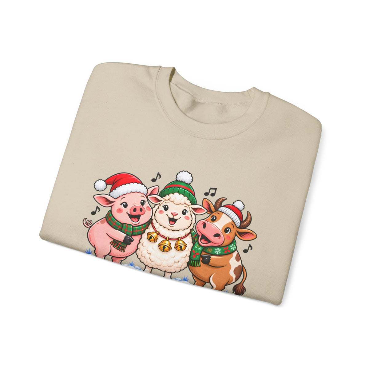 Christmas Farm Animal Friends Sweatshirt, Cute Holiday Crewneck - 14560
