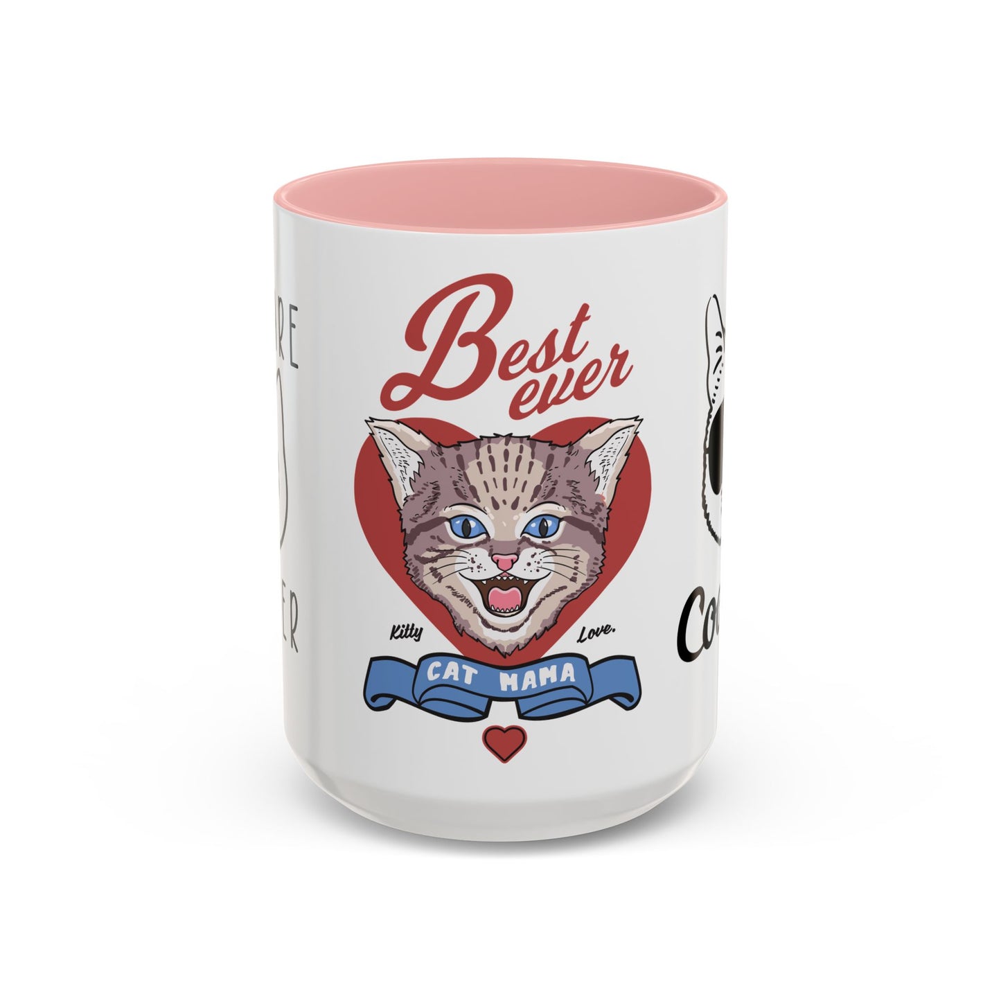 Best Ever Cat Mama - Accent Coffee Mug (11, 15oz)