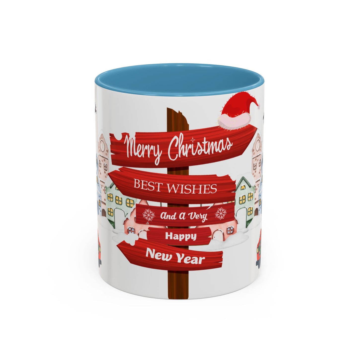 Merry Christmas - Accent Coffee Mug (11, 15oz)