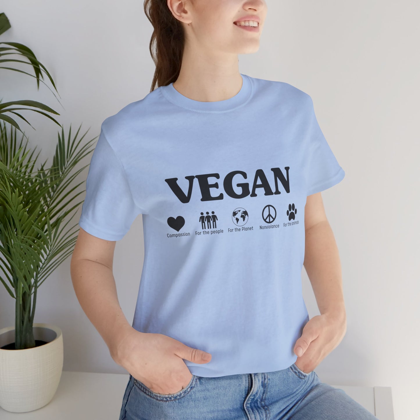 Vegan - Unisex Jersey Short Sleeve Tee