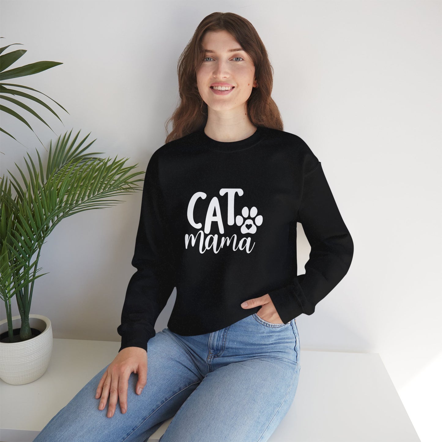 Cat Mama - Unisex Heavy Blend™ Crewneck Sweatshirt