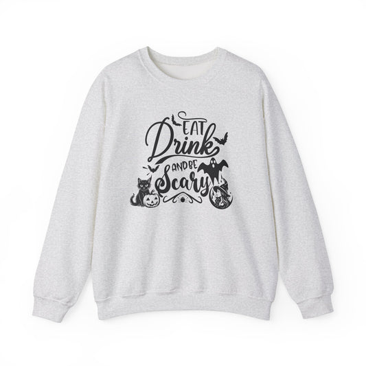 Eat, Drink and Be Scary - Unisex Heavy Blend™ Crewneck Sweatshirt