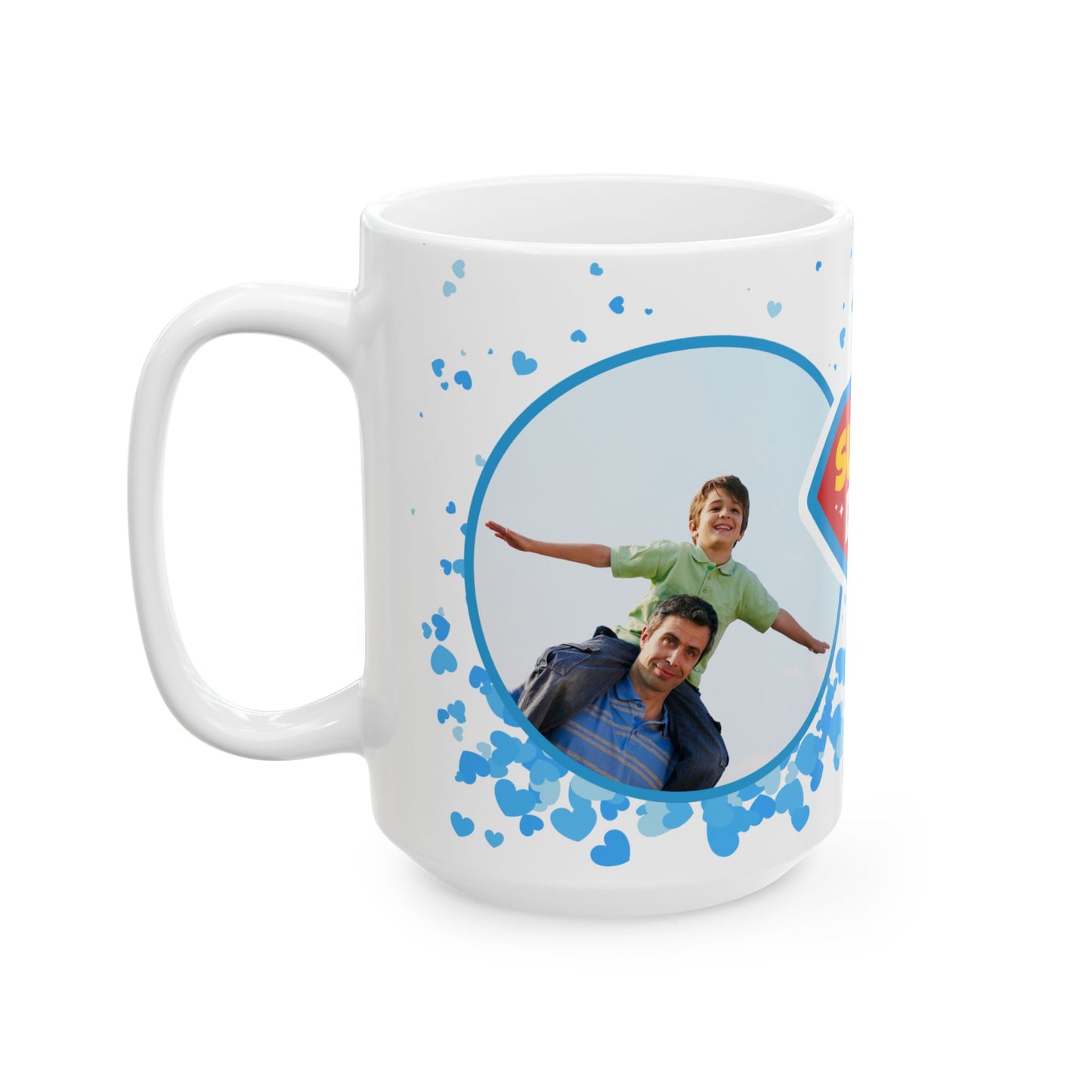 Super Dad Ceramic Mug - Perfect Gift for Father's Day, Birthdays, or Family Celebrations, Personalized Coffee Cup, Unique Dad Mug - 14001