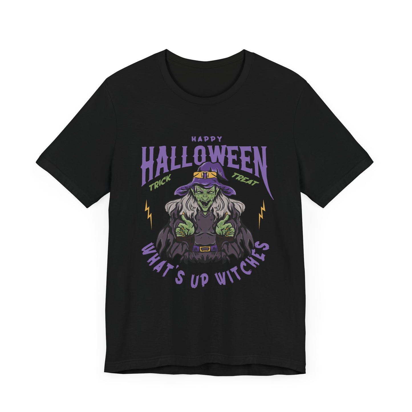 Happy Halloween, What's Up Witches  - Unisex Jersey Short Sleeve Tee