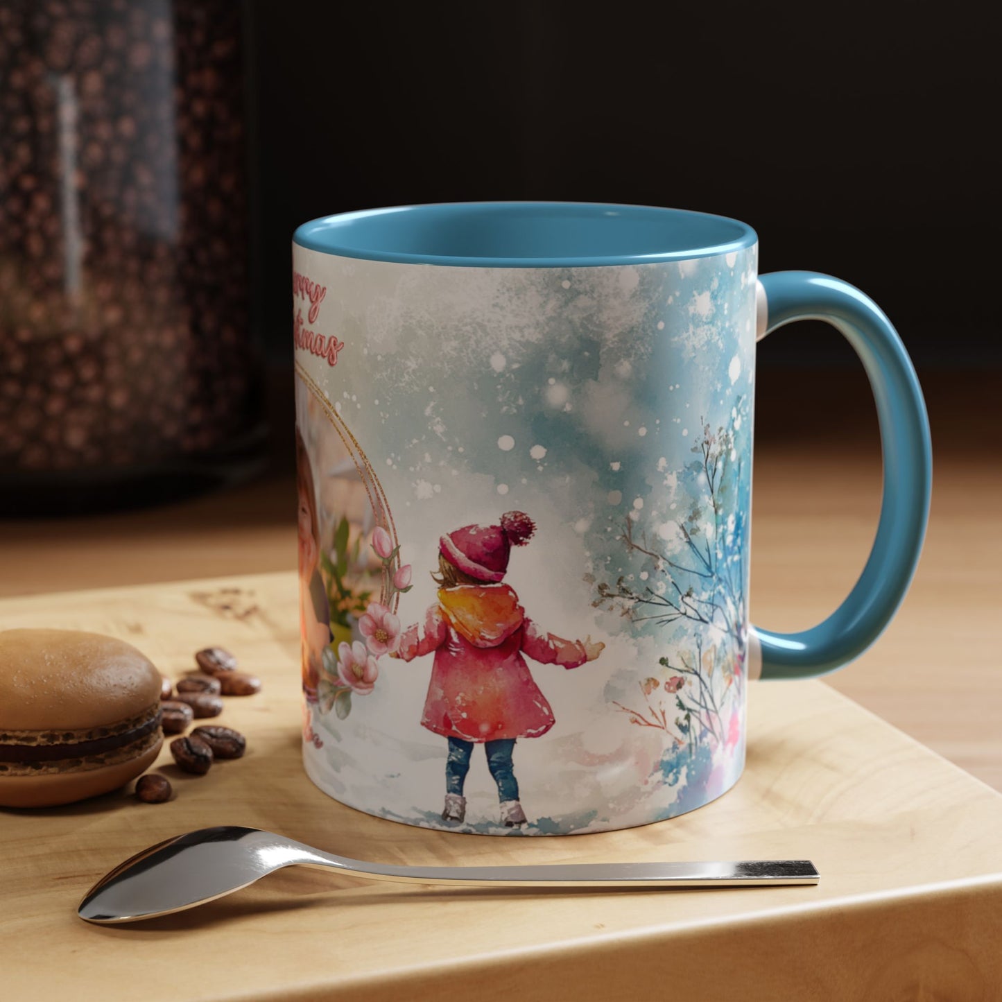 Chloe, Merry Christmas, For Girls, Customizable  - Accent Coffee Mug (11, 15oz) - 10150