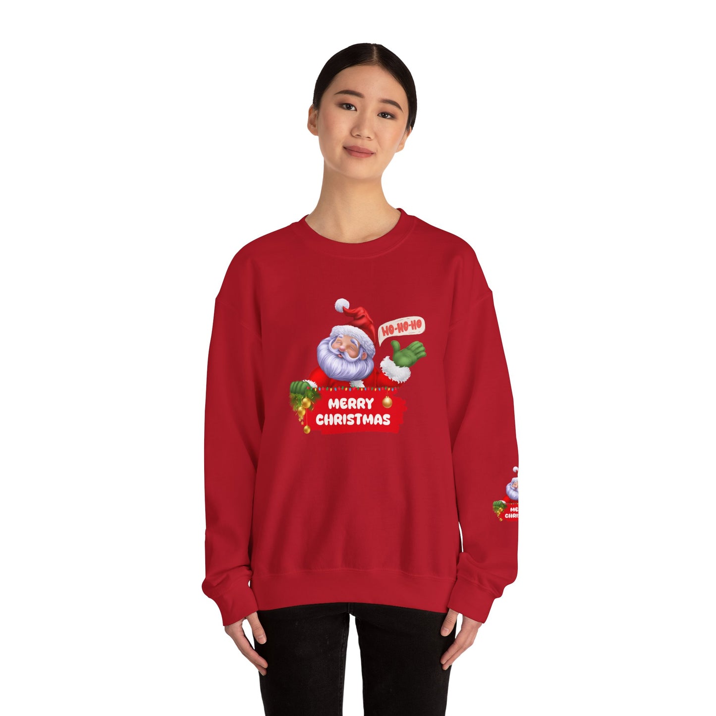 Santa, Hohoho, Merry Christmas - Unisex Heavy Blend™ Crewneck Sweatshirt - 10390