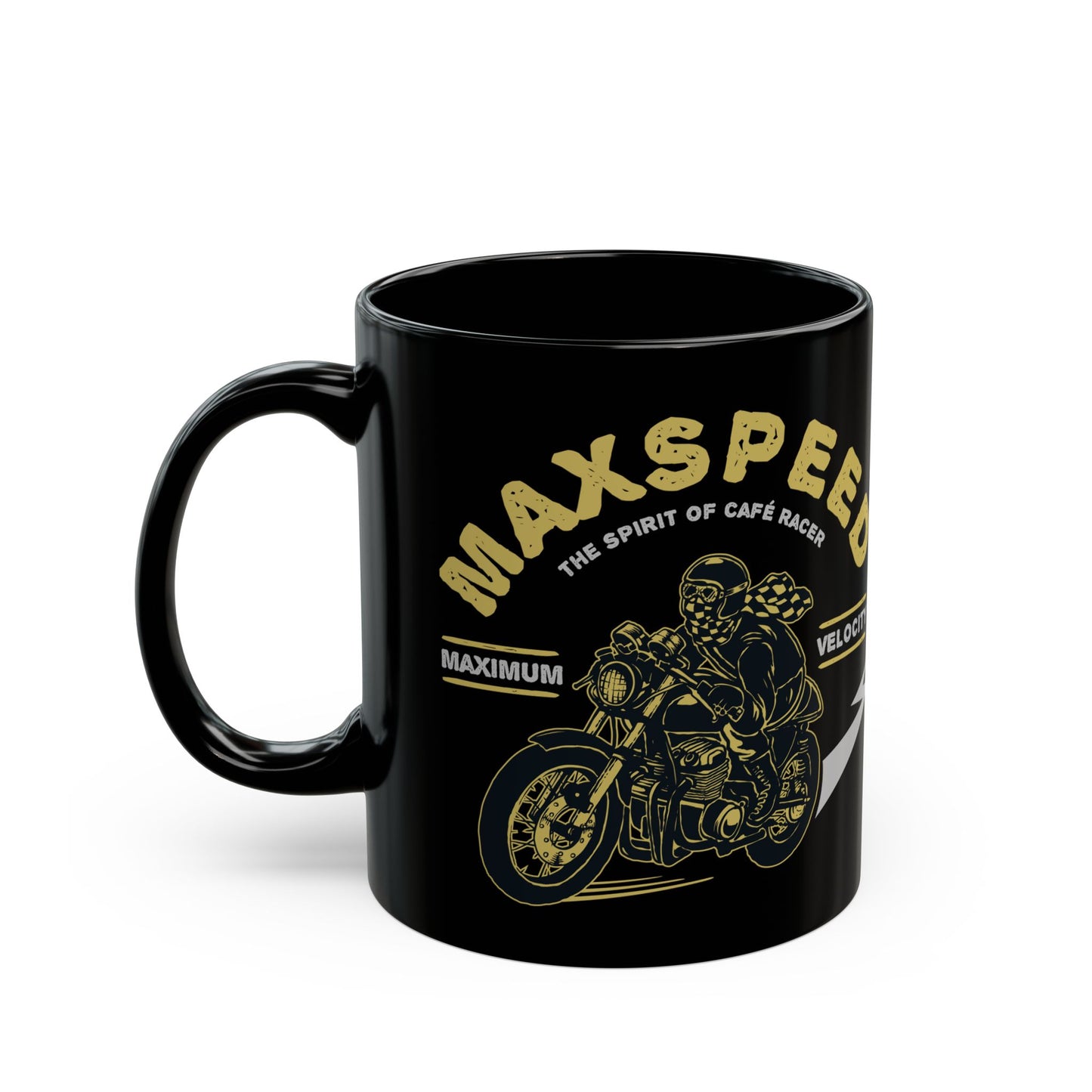 Maxspeed, The Spirit of Cafe Racer - Black Mug (11oz, 15oz) - 13632