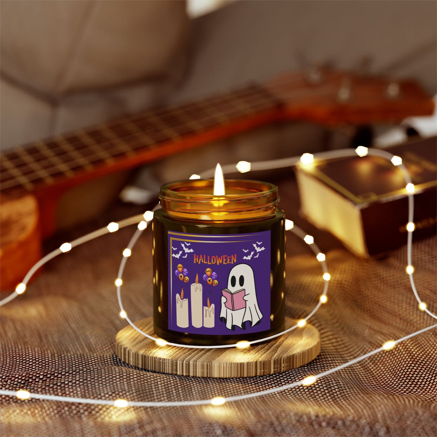 Halloween - Scented Coconut Apricot Candles (4oz, 9oz) - 14095