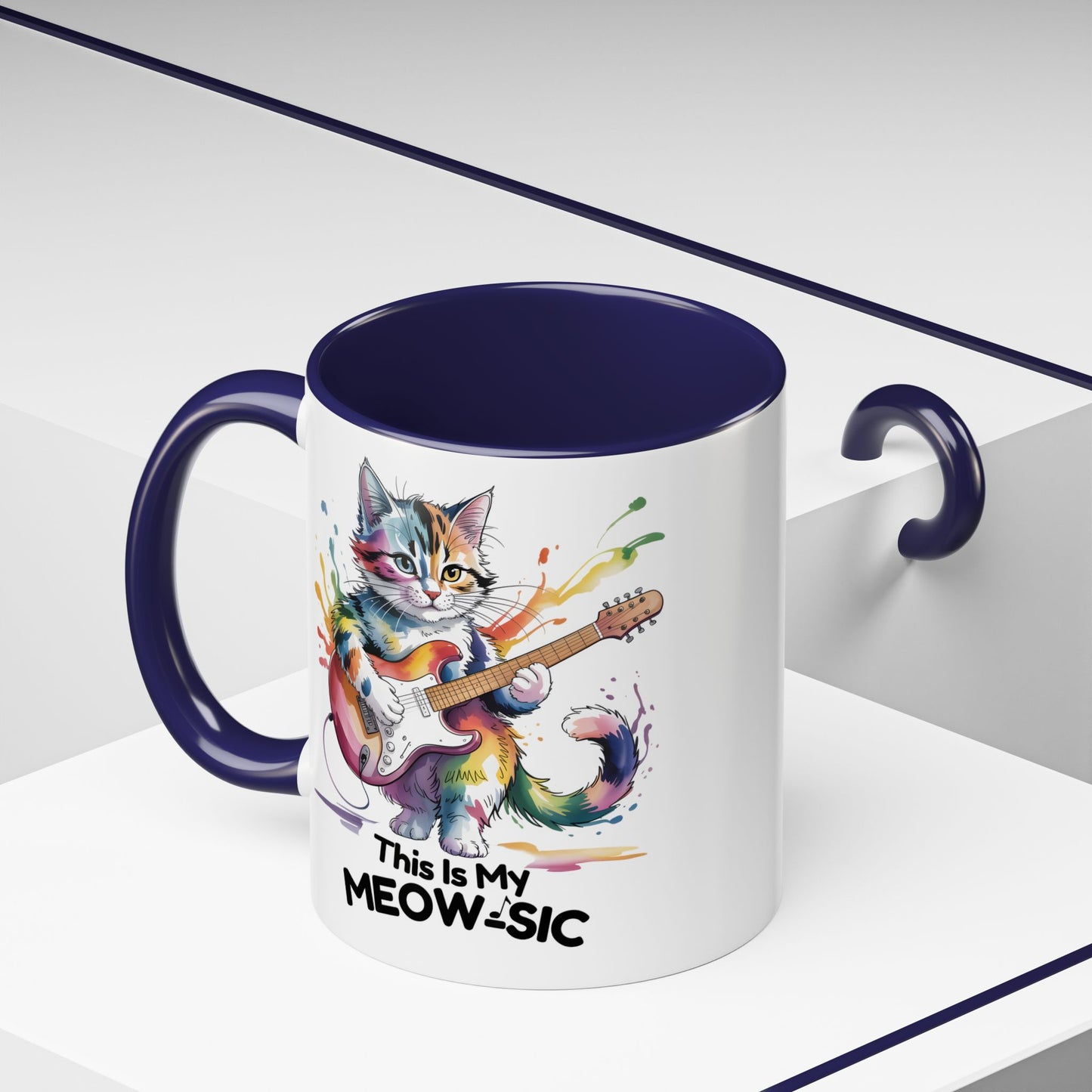 This Is My Meow-sic Cat Mug – Funny Music Lover Coffee Cup Gift for Cat Lovers (11oz / 15oz) - 14808