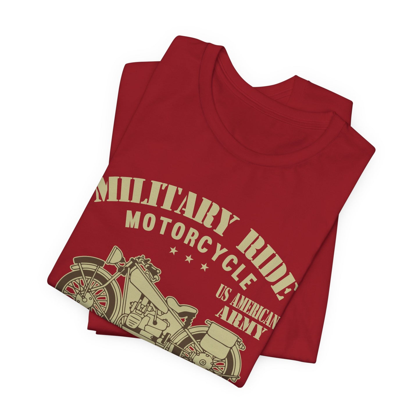 Military Ride Motorcycle - Unisex Jersey Short Sleeve Tee - 13149