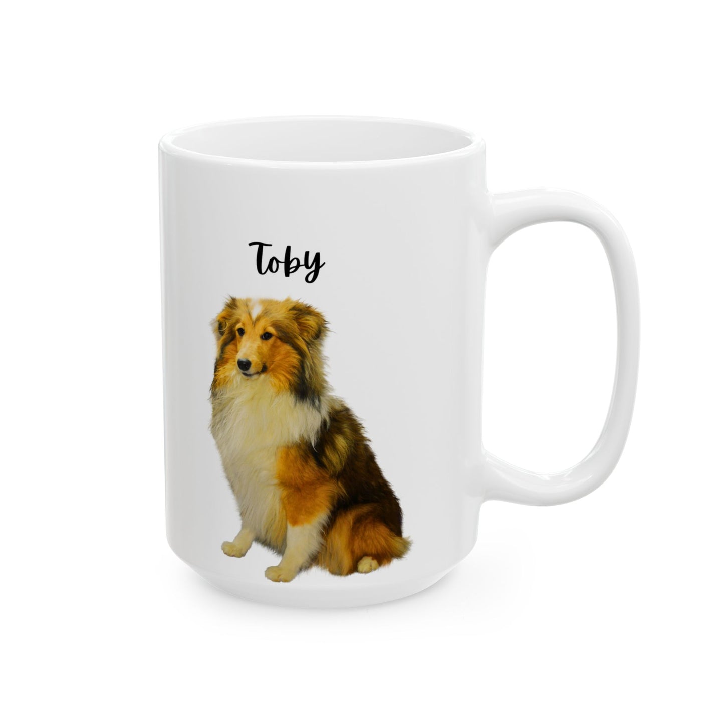 Custom Pet Portrait Ceramic Mug | Dog Lover Gift | Personalized Mug | Animal Lover Coffee Cup | Cute Pet Design - 14160