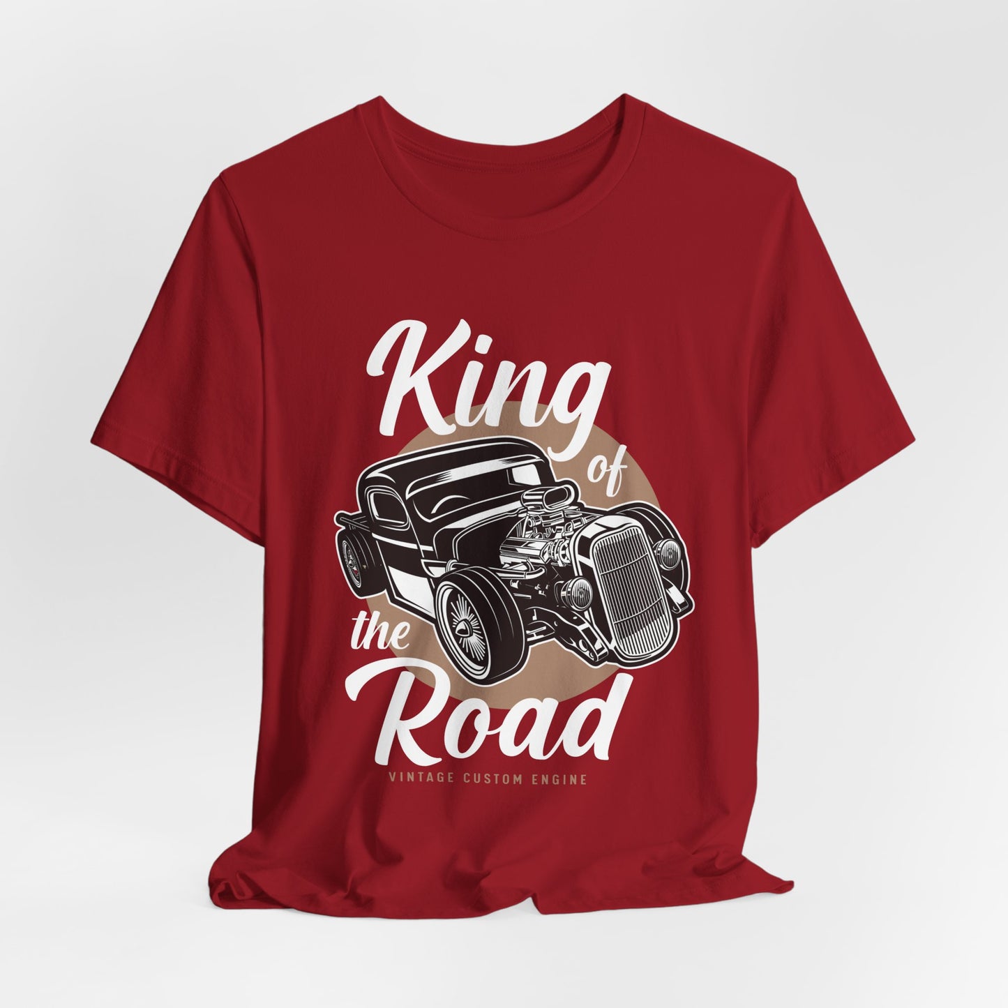 King of the Road, Vintage Custom Engine - Unisex Jersey Short Sleeve Tee - 13007
