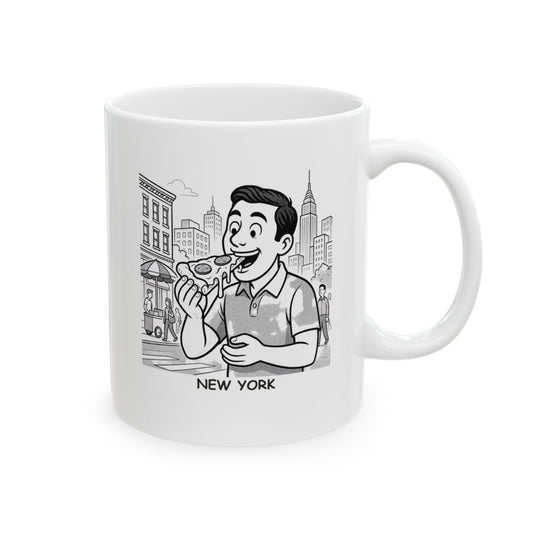 "New York: Where ‘the best pizza’ is wherever you happen to be hungry." Ceramic Mug - 12849
