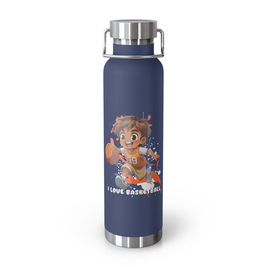 I Love Basketball - Copper Vacuum Insulated Bottle, 22oz - 11365