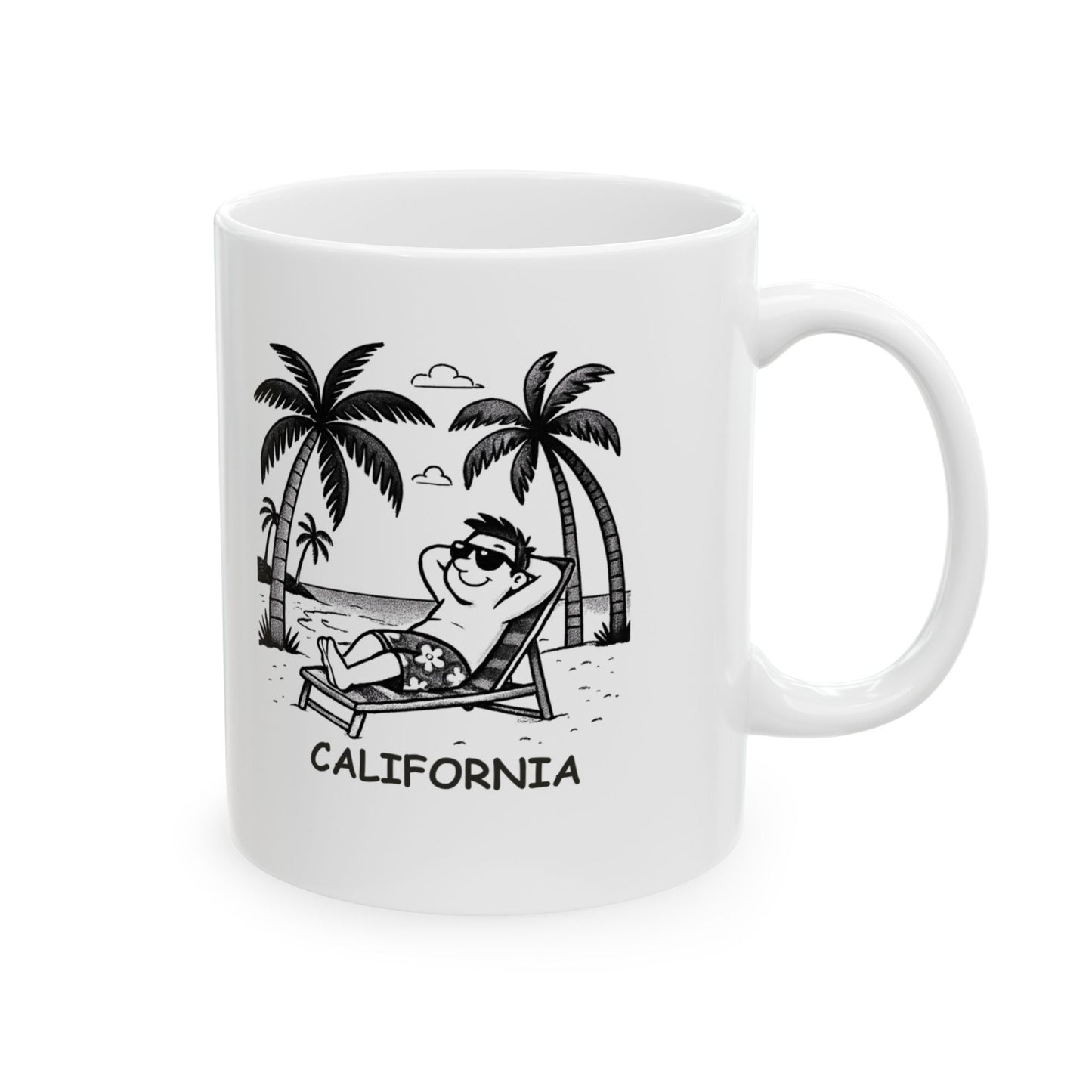 "Palm trees, ocean breeze, and no stress." Ceramic Mug - 12703