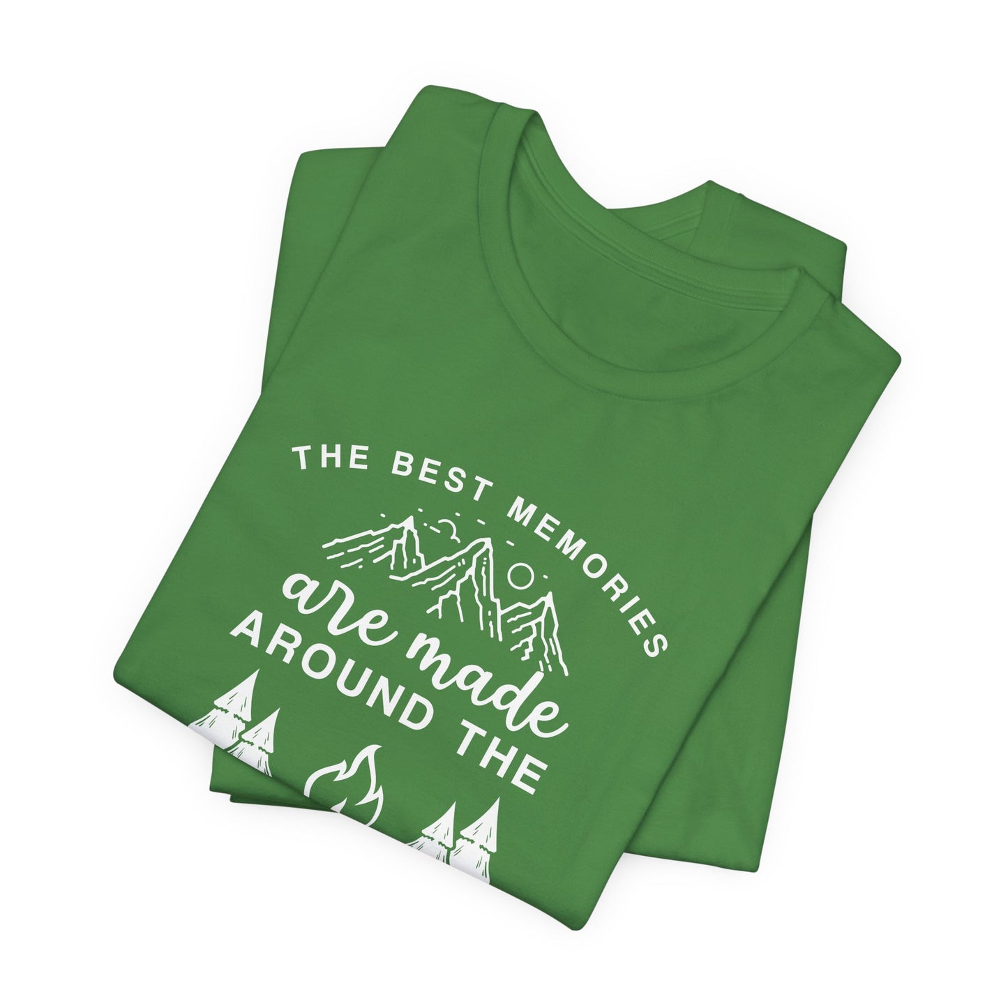 Camping: The Best Memories Are Made Around Campfire - Unisex Jersey Short Sleeve Tee