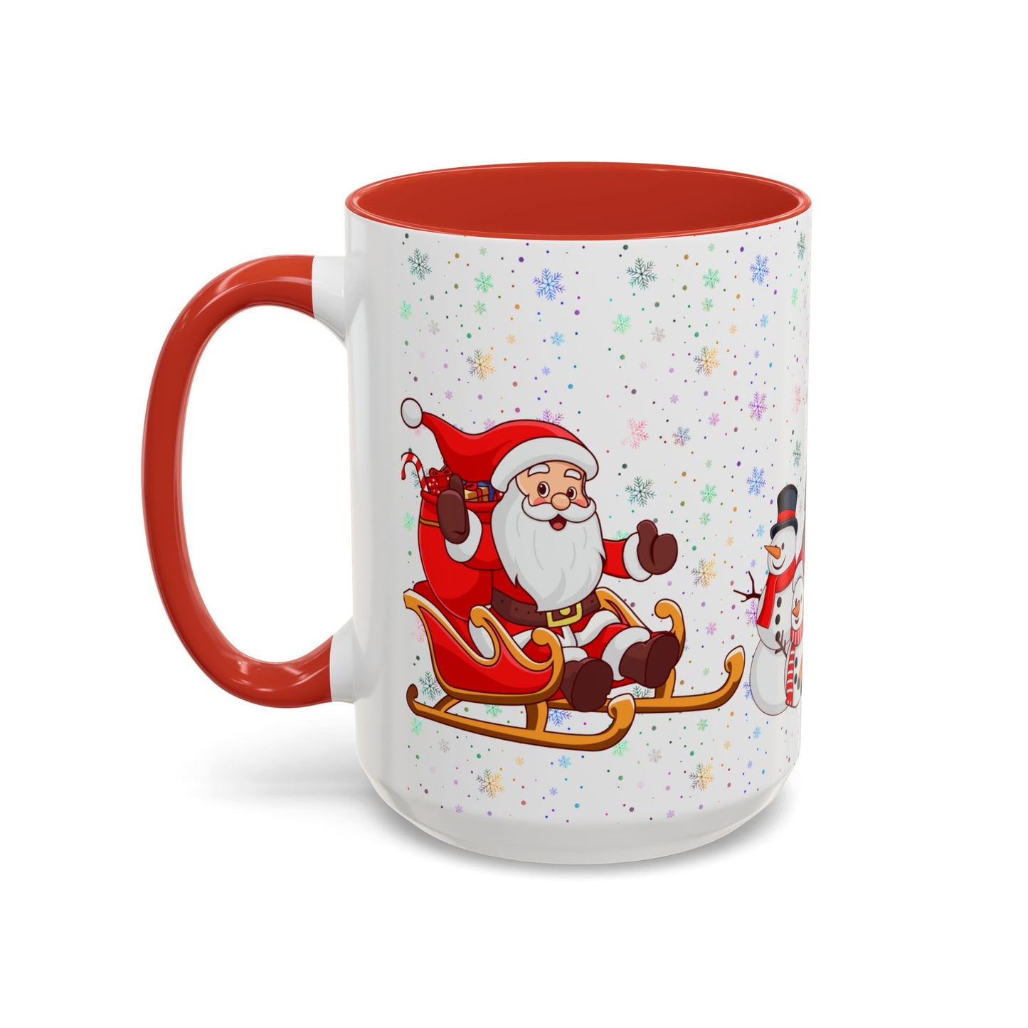 Christmas Party,  Santa,  Snowman, & Reindeer -  Accent Coffee Mug (11, 15oz) - 10428