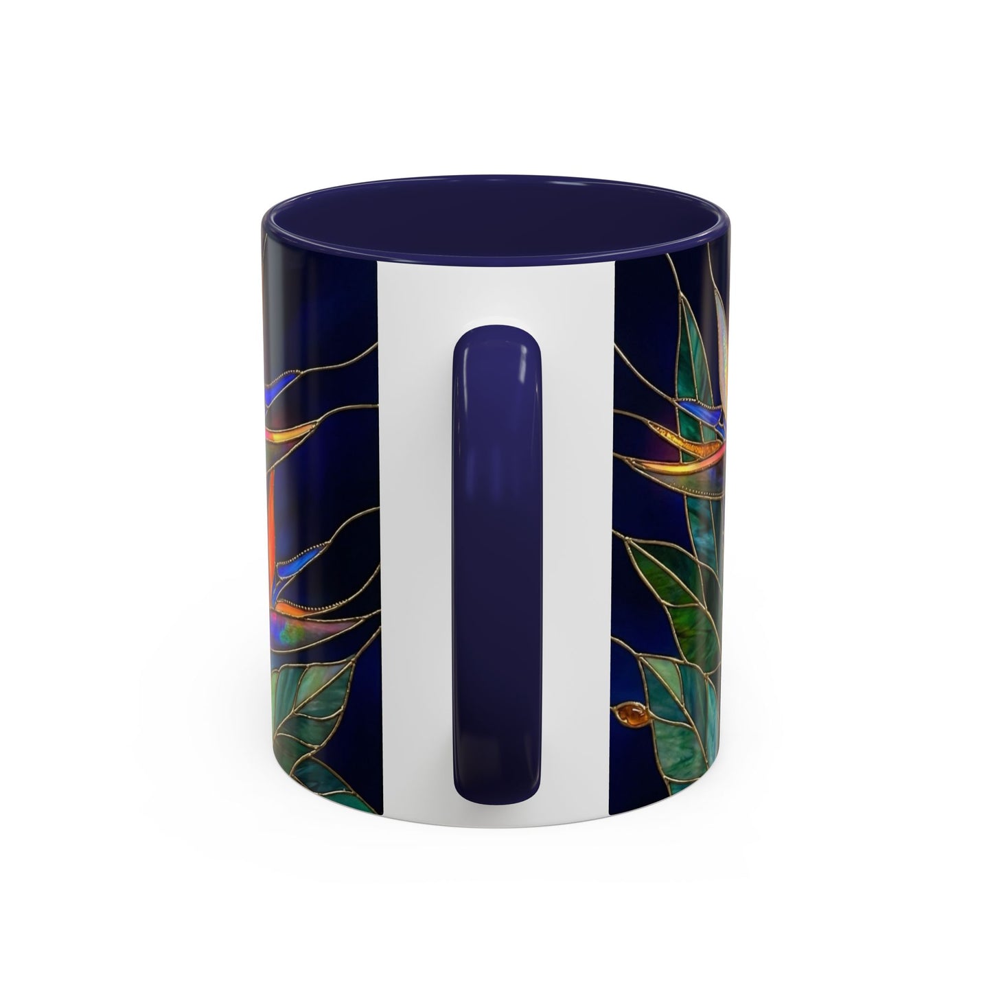 Bird of Paradise Floral Coffee Mug — Stained Glass Design 11/15oz - 14556