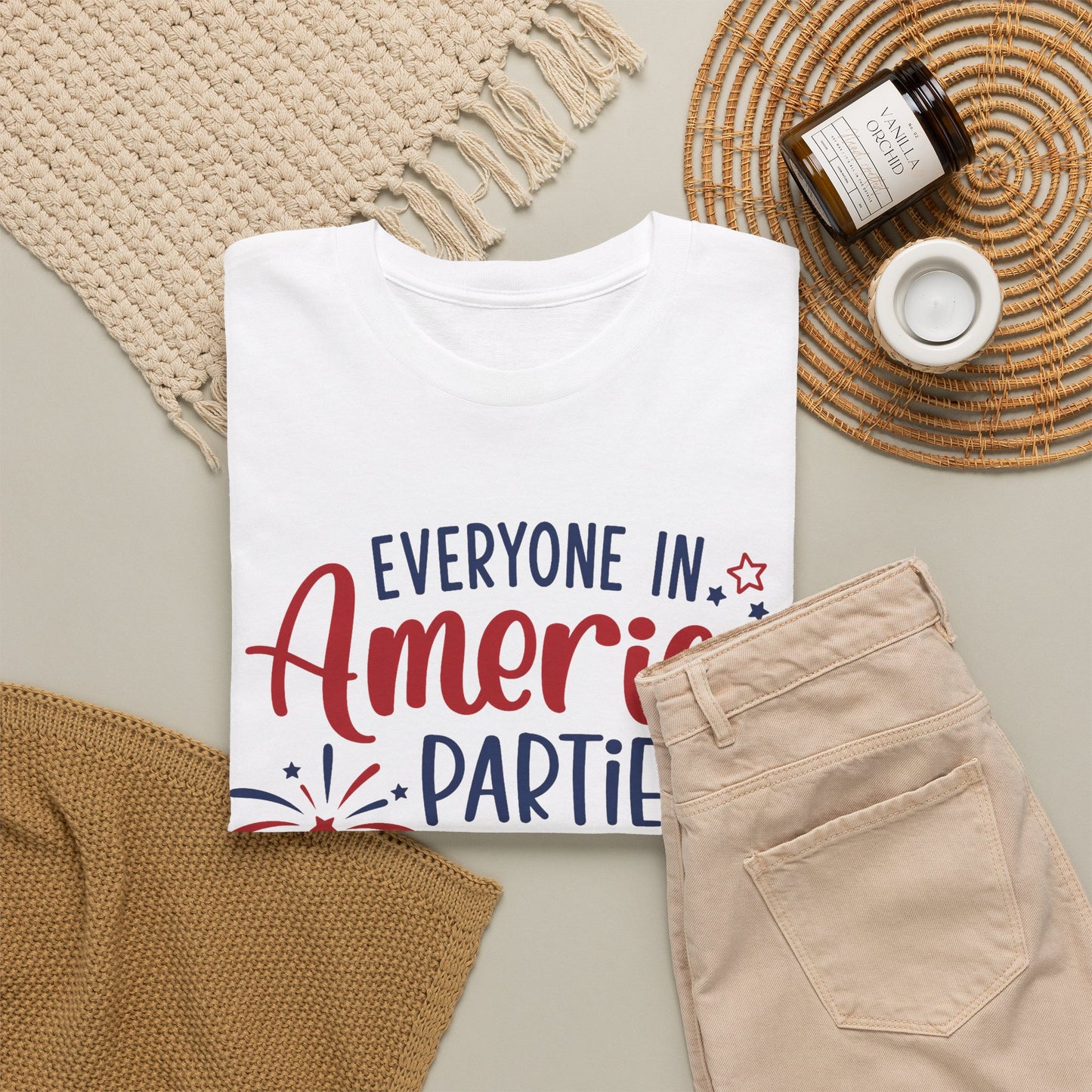 Patriotic Birthday T-Shirt – Everyone in America Parties on My Birthday, Funny 4th of July Birthday Tee, USA Independence Day Shirt - 14909