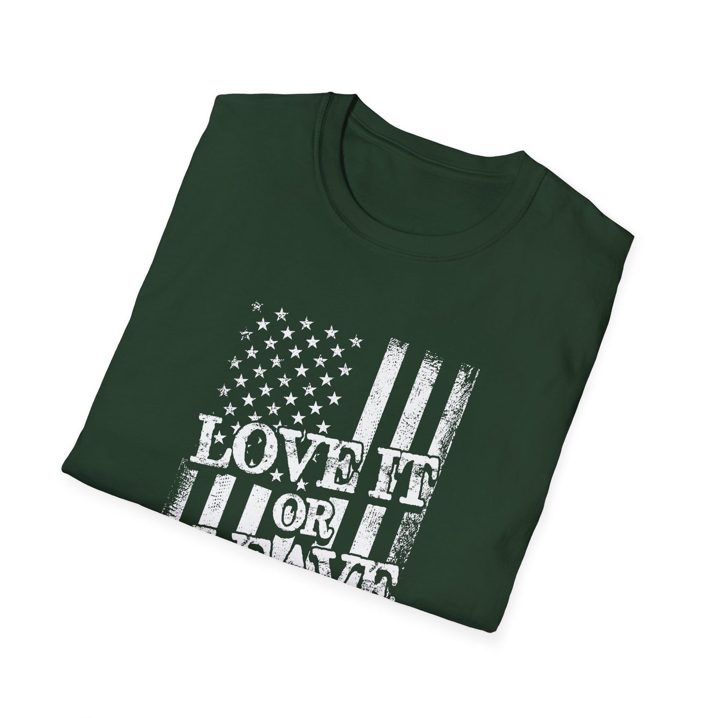 Patriotic T-Shirt: Love It or Leave It, Unisex Tee for Independence Day, Casual Wear, Gift for Veterans, Everyday Comfort - 13520