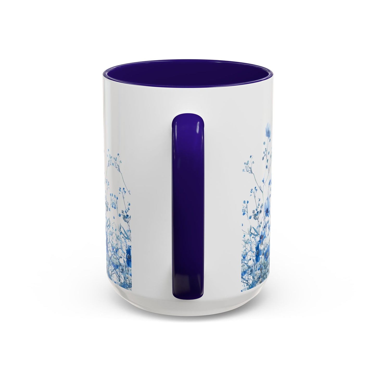 Field of Blue Flowers - Accent Coffee Mug (11, 15oz) - 10645