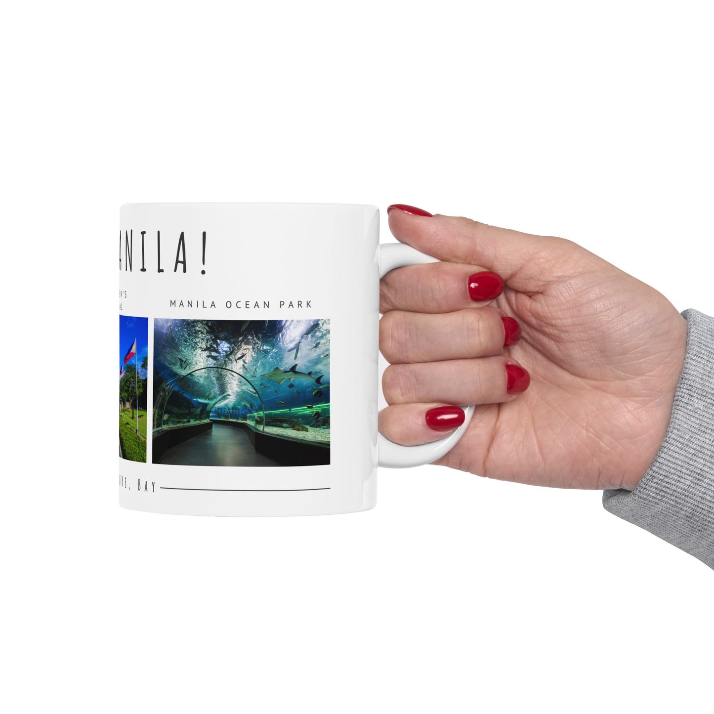 Hello Manila! Ceramic Travel Mug - 11oz/15oz - Perfect Coffee Cup for Culture & History Lovers - 12167