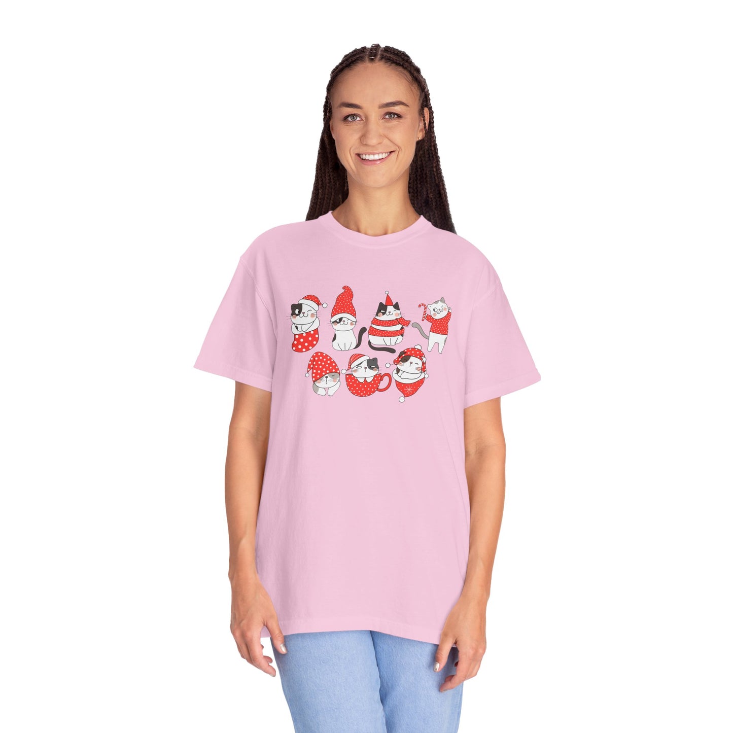 Christmas Cats - Unisex Garment-Dyed T-shirt - 10077