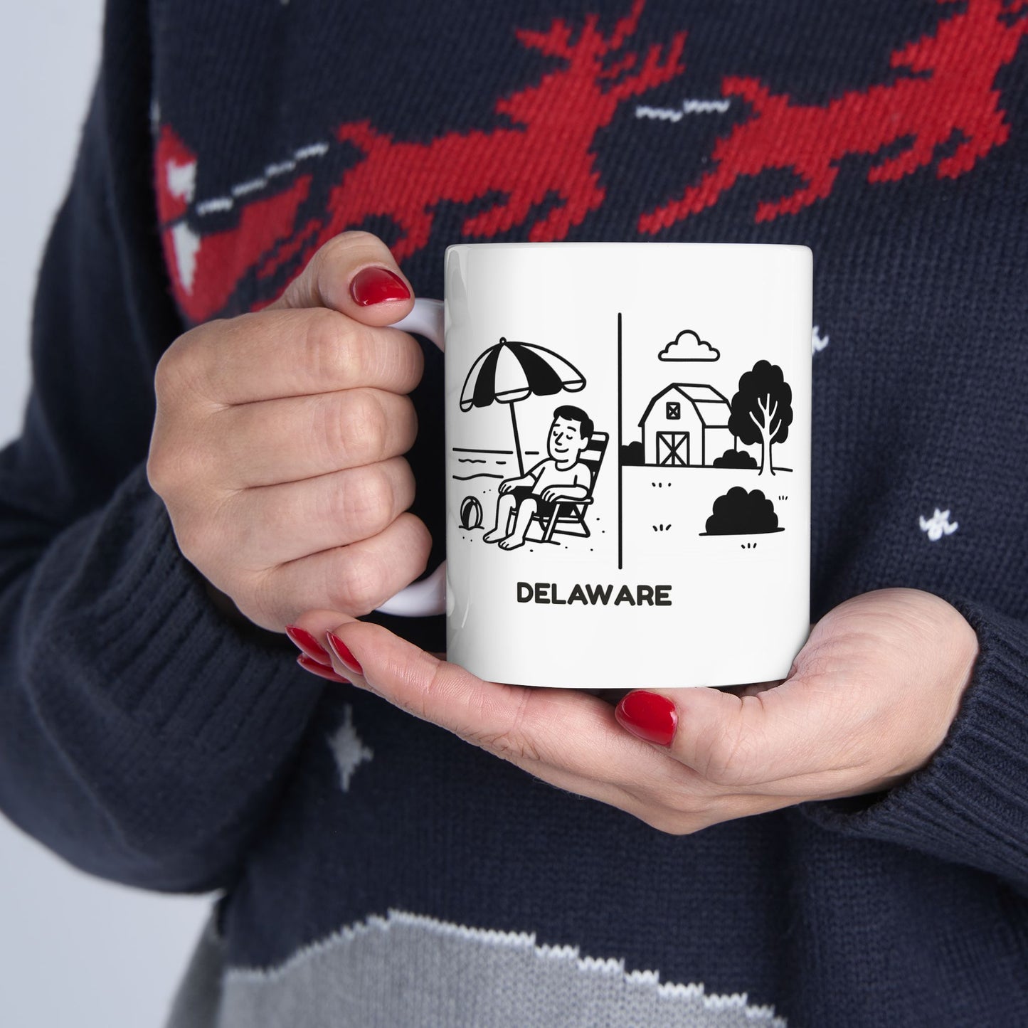 "In Delaware, we don’t have seasons, we have ‘beach’ and ‘not beach.’" Ceramic Mug - 14121