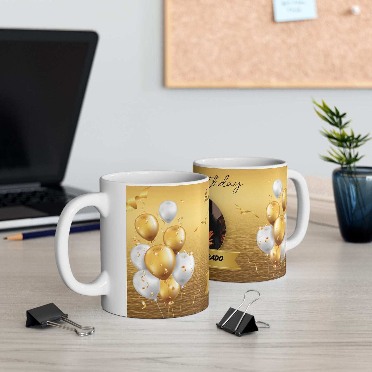 Personalized Birthday Mug, Customizable Gift for Tea & Coffee Lovers, Celebration Ceramic Mug - 13993