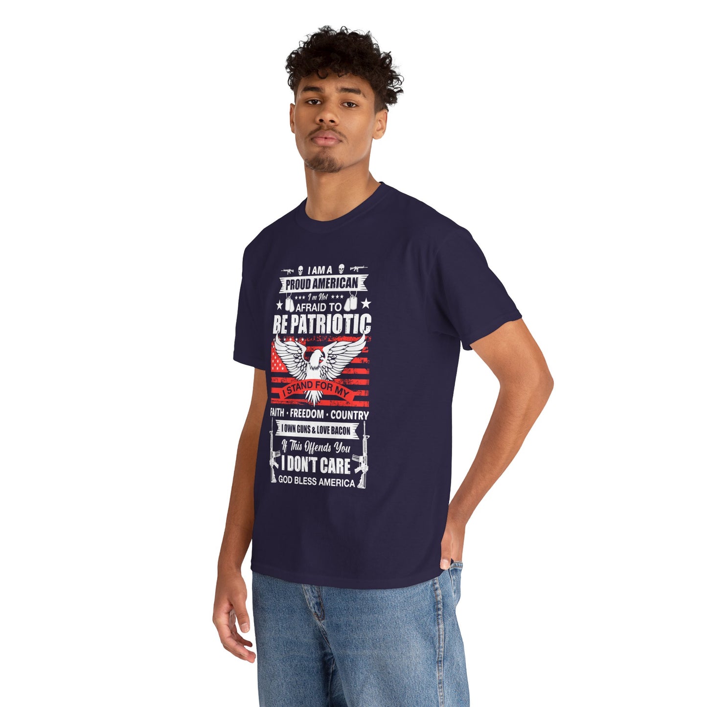 Unisex Patriotic Tee - Proud American T-Shirt, 4th of July Gift, Freedom Shirt, Memorial Day Apparel, Casual Wear - 13789