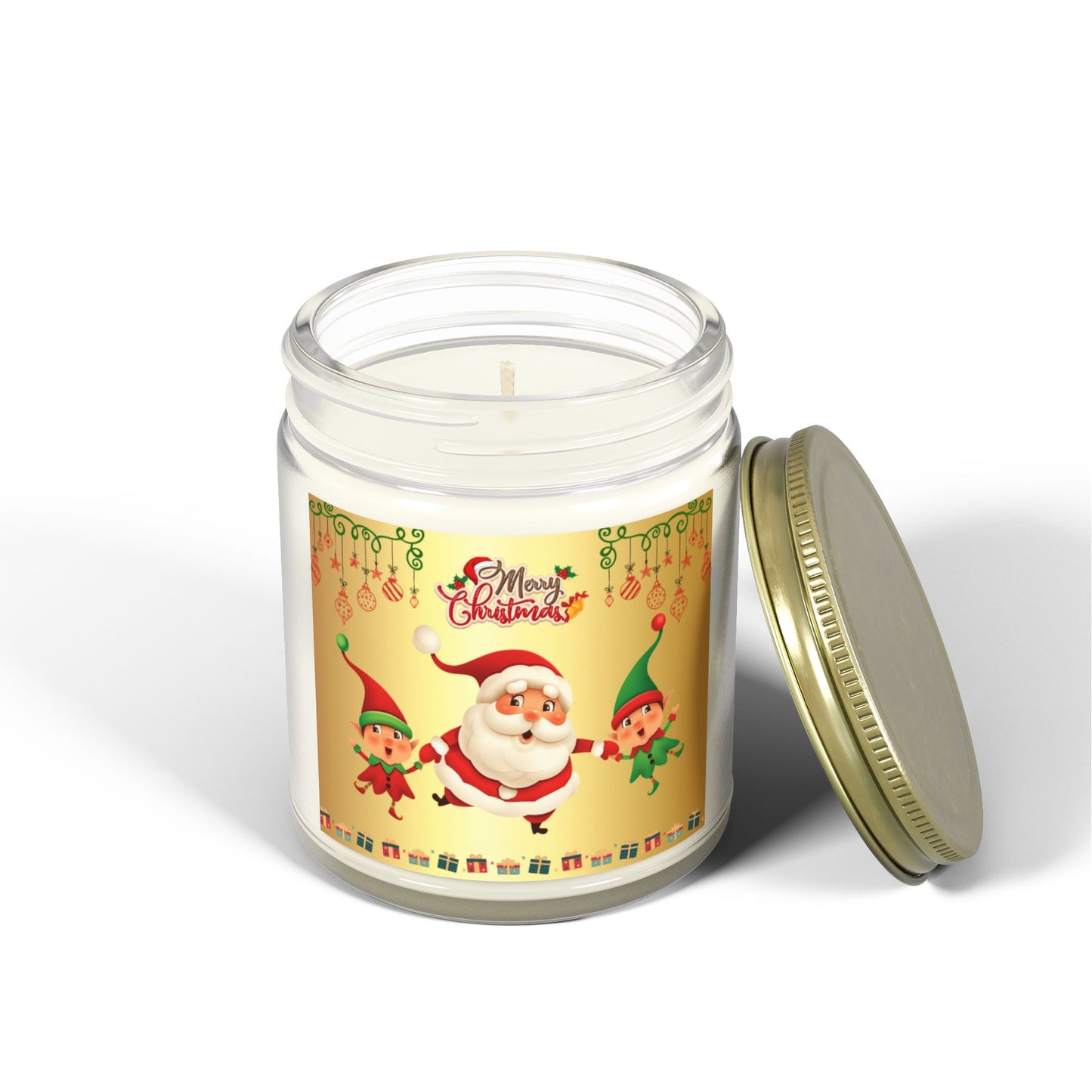 Merry Christmas - Scented Candles, Coconut Apricot Wax (4oz, 9oz)