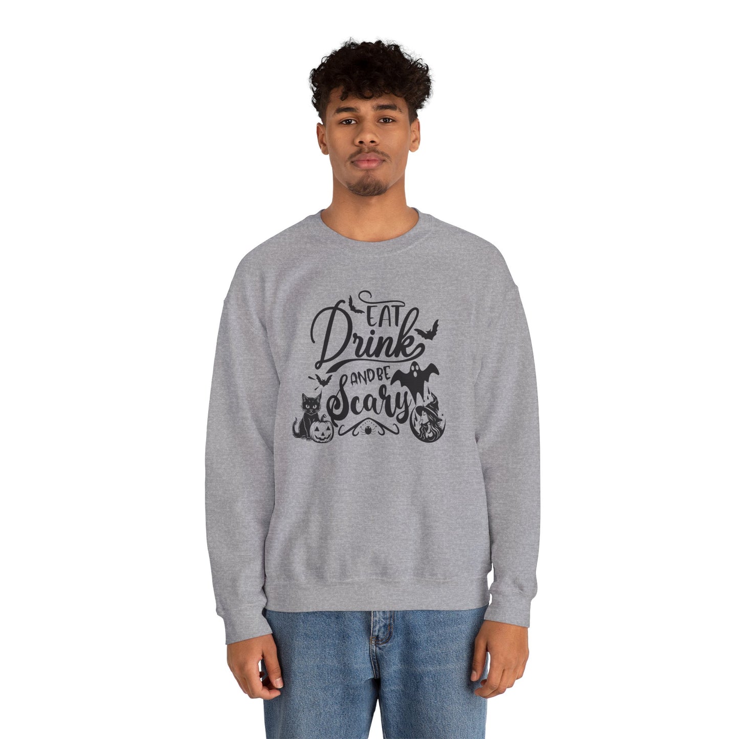 Eat, Drink and Be Scary - Unisex Heavy Blend™ Crewneck Sweatshirt