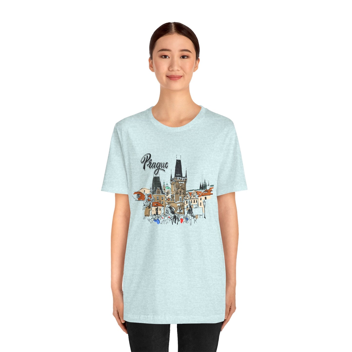 Prague Graphic Unisex Tee - Perfect Travel Souvenir - 12135