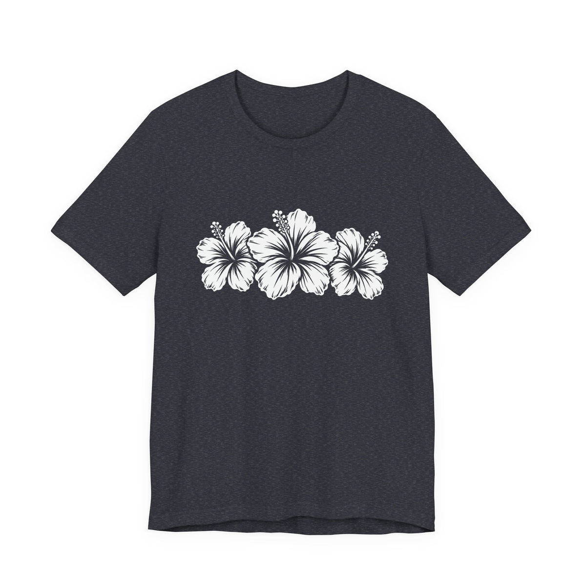 Hibiscus Floral T-Shirt,  Tropical Flower Graphic Tee - 14995