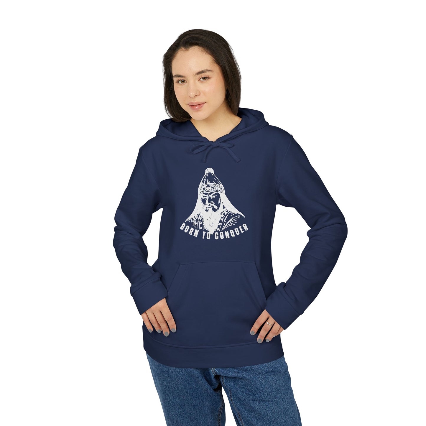 Chinggis Khan, Born To Conquer - Adidas Unisex Fleece Hoodie - 10756