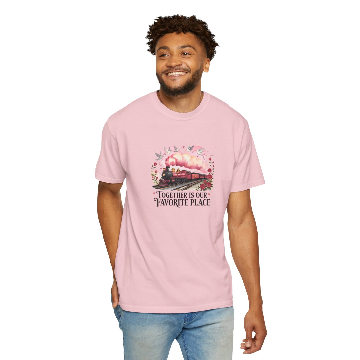 Together Is Our Favorite Place – Romantic Valentine Graphic T-Shirt  - 14738