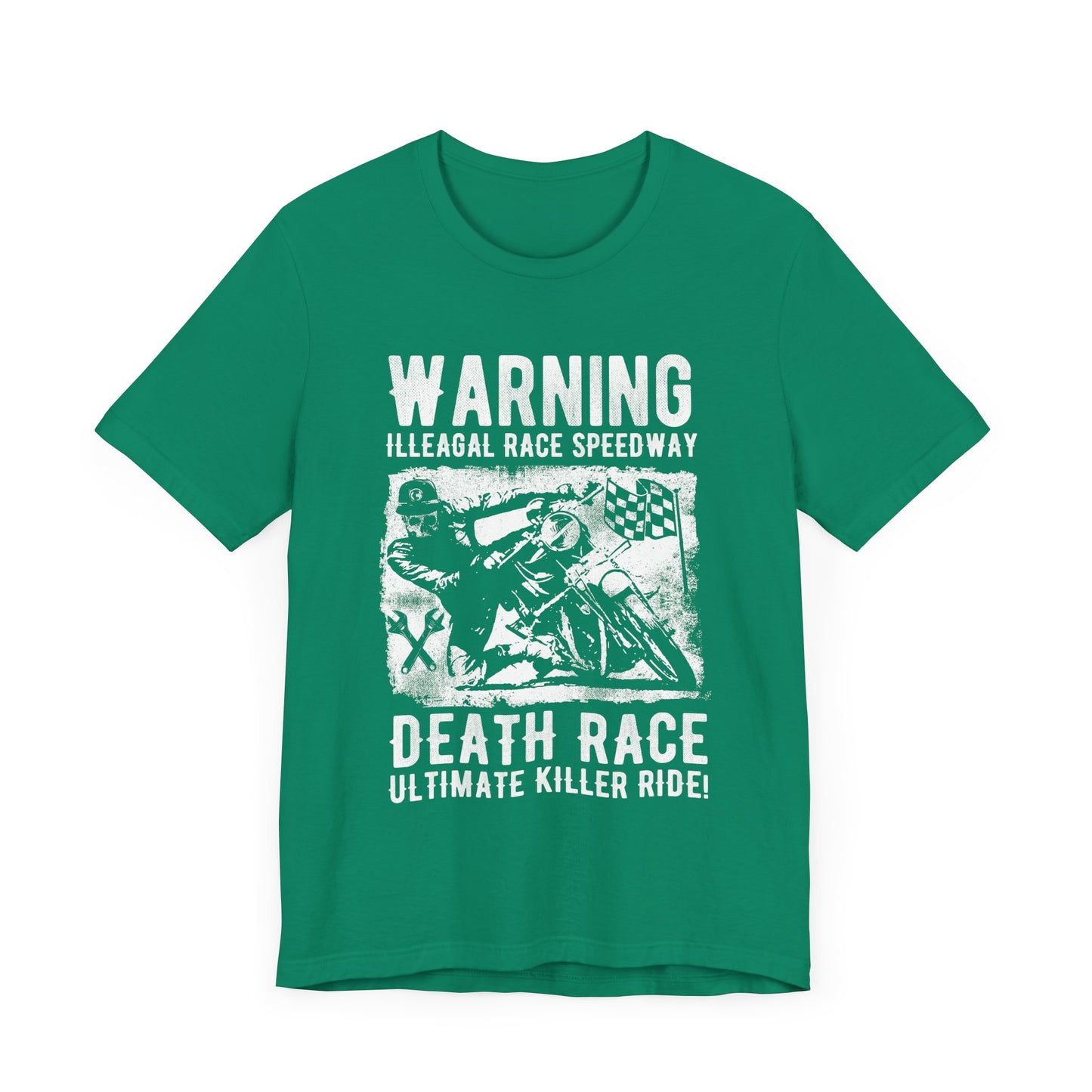 Warning: Illegal Race Speedway- Unisex Jersey Short Sleeve Tee - 13406