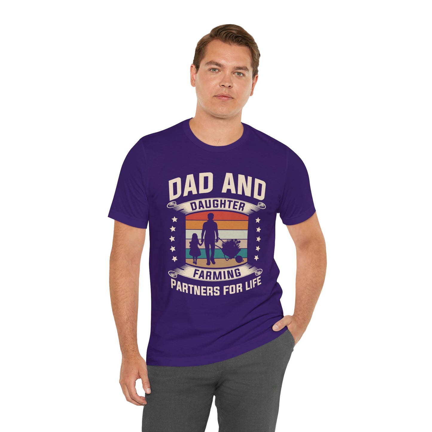 Dad & Daughter, Farming Partners For Life - Unisex Jersey Short Sleeve Tee - 13730