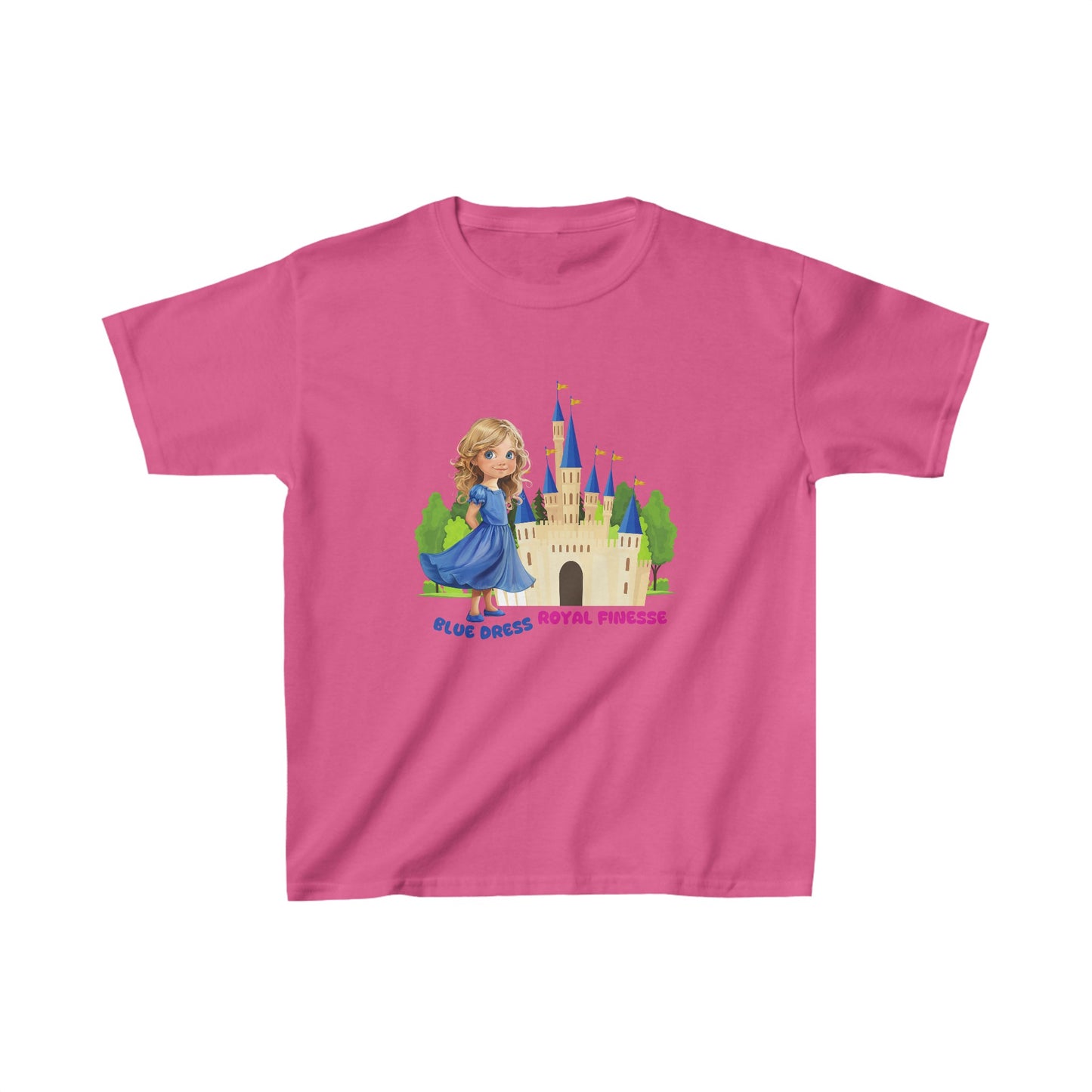 Blue Dress Princess, Royal Finesse - Kids Heavy Cotton™ Tee