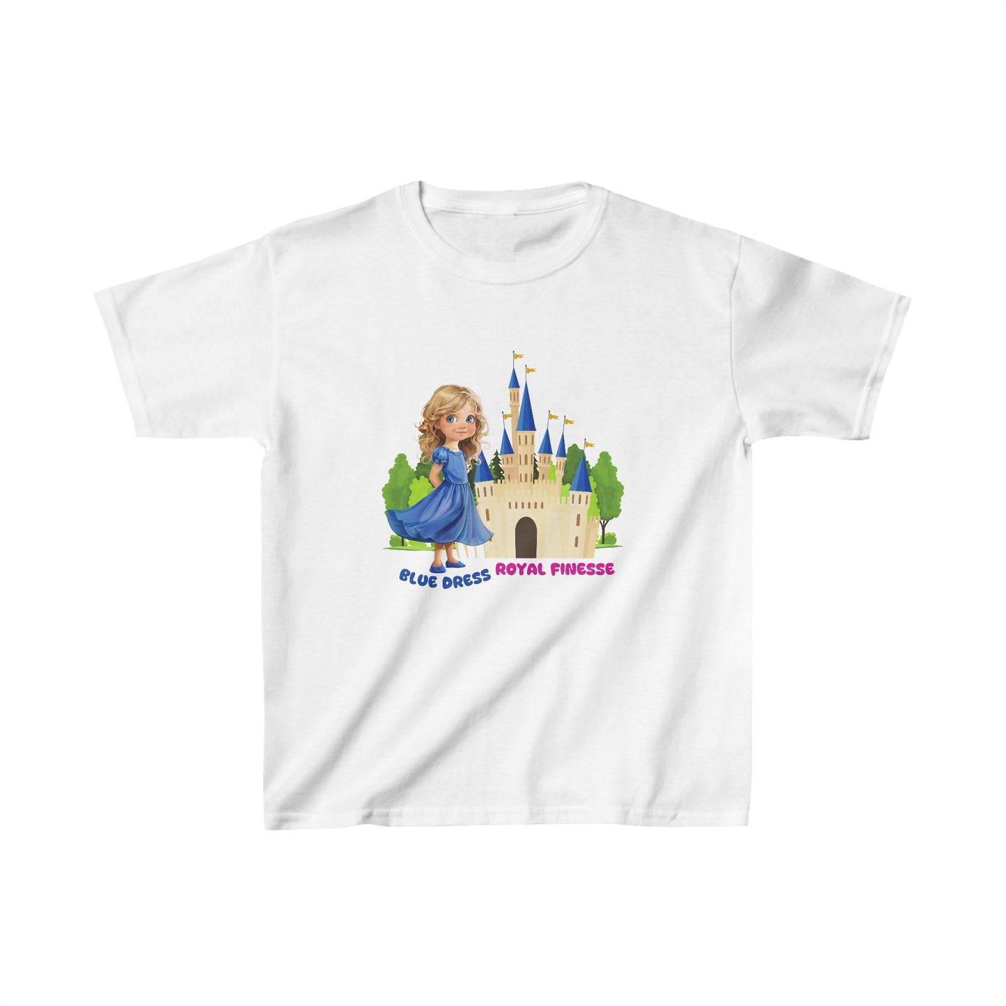 Blue Dress Princess, Royal Finesse - Kids Heavy Cotton™ Tee